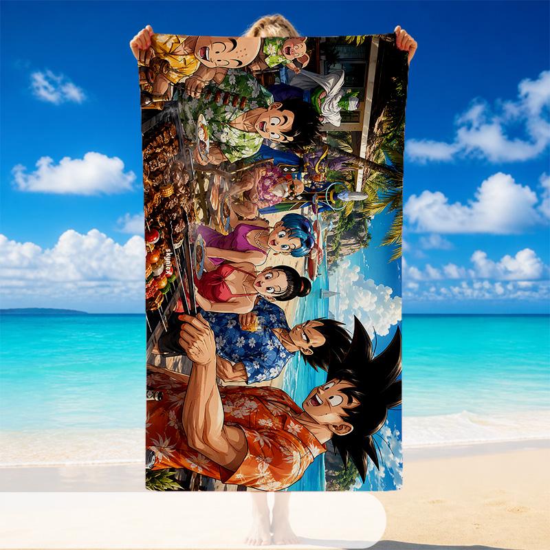 Dragon Ball Beach Towel, Soft Large Absorbent Towel For Beach Swimming Pool Travel Vacation