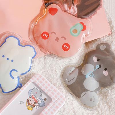 Hot Water Bag Self-heating Portable Reusable Leak-proof Safe Keep Warm Transparent Cartoon Animals Shape Hand Warmer Bottle for Office