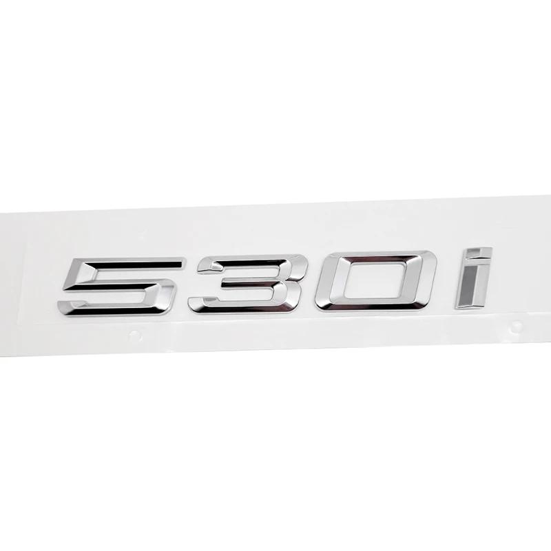 ABS Car Rear Trunk Letters Logo Badge Emblem Sticker For BMW 5 Series 520i 525i 528i 530i 535i 540i 523i E39 E60 E61 F10 F11 G30