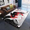 Koi Karpfen Naturalisieren Yin Yang Fisch Cartoon Teppich Teppich für Zuhause Wohnzimmer Schlafzimmer Sofa Fußmatte Dekor,Kinderbereich Teppich Rutschmatte