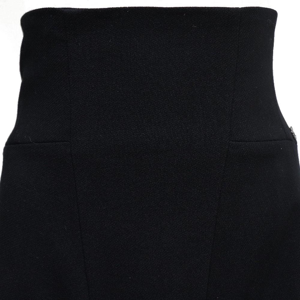 CHANEL tight skirt 08A P33857V12627 high waist black wool Women Used