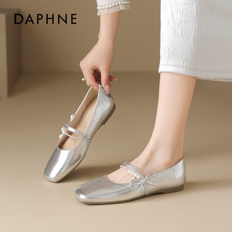 Daphne Women s Silver Mary Jane Flats EU 37