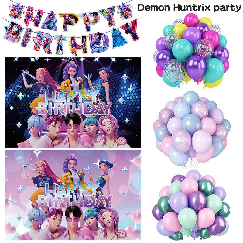 Kpop Ddemon Hunters Poster Wall Decoration Hanging Decoration Girl Bedroom Wall Decor Party Background Cloth Hanging Painting