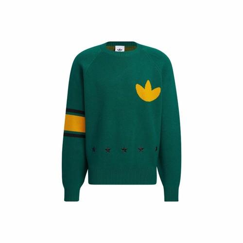 

adidas Logo Print Crewneck Pullover Long Sleeve Sweatshirt Men’s Green 2XL зелёный