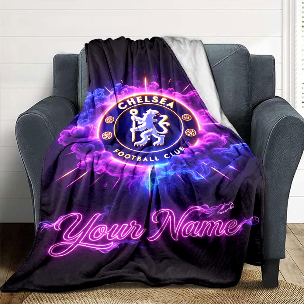 Chelsea Fc Football Player Customize Text Blanket Lightweight Customizable Blanket Comfortable Suitable for Sofa Livingroom Nap Bed for All Occasions