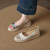Round Toe Straw Open Toe Sandals Women's Summer 2025 New Heightened Wedge Strap Roman Sandals