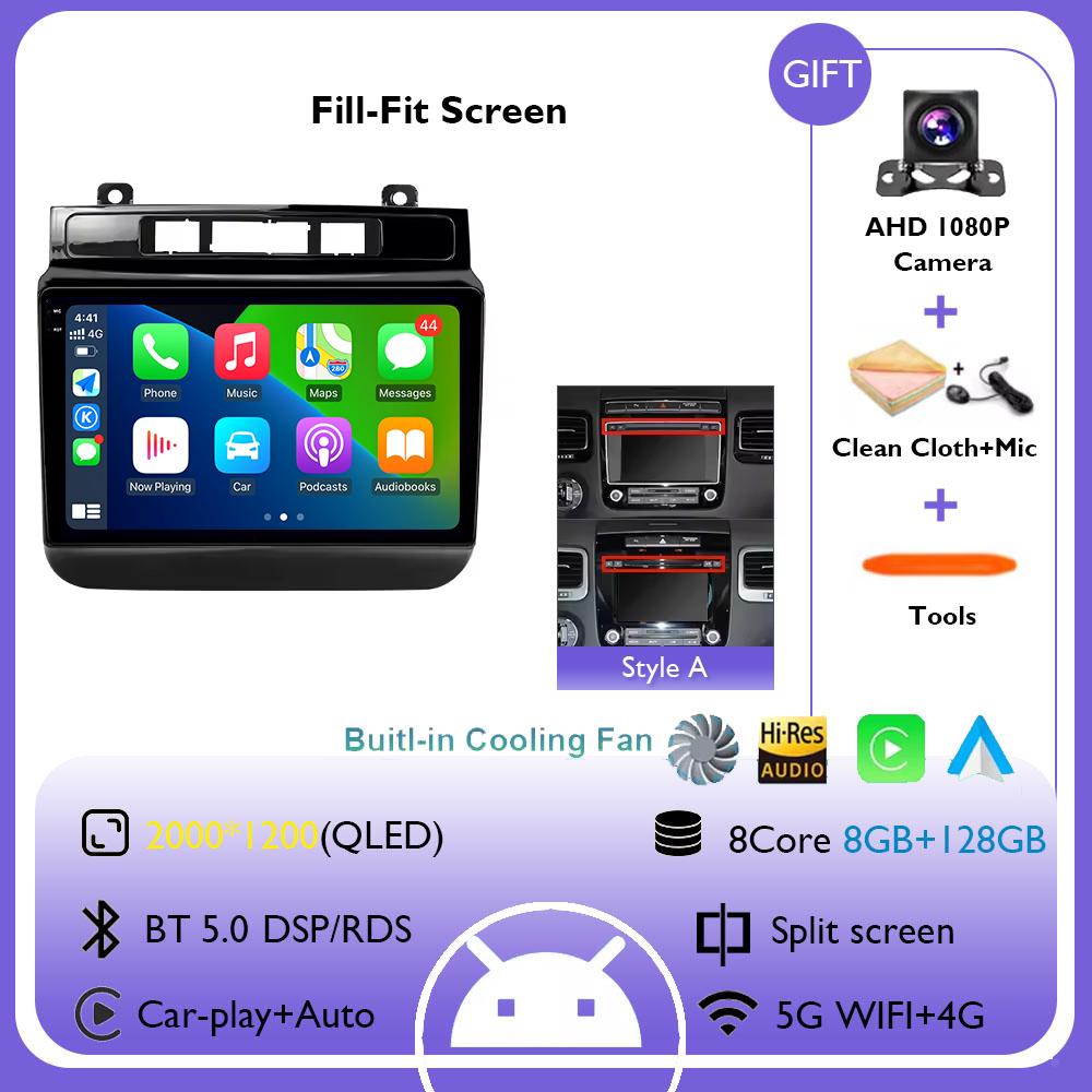 Android 14 Car Multimedia Player For Volkswagen VW Touareg 2012 2013 2014 2016 2018 wireless Carplay Android Auto 4G+WIFI