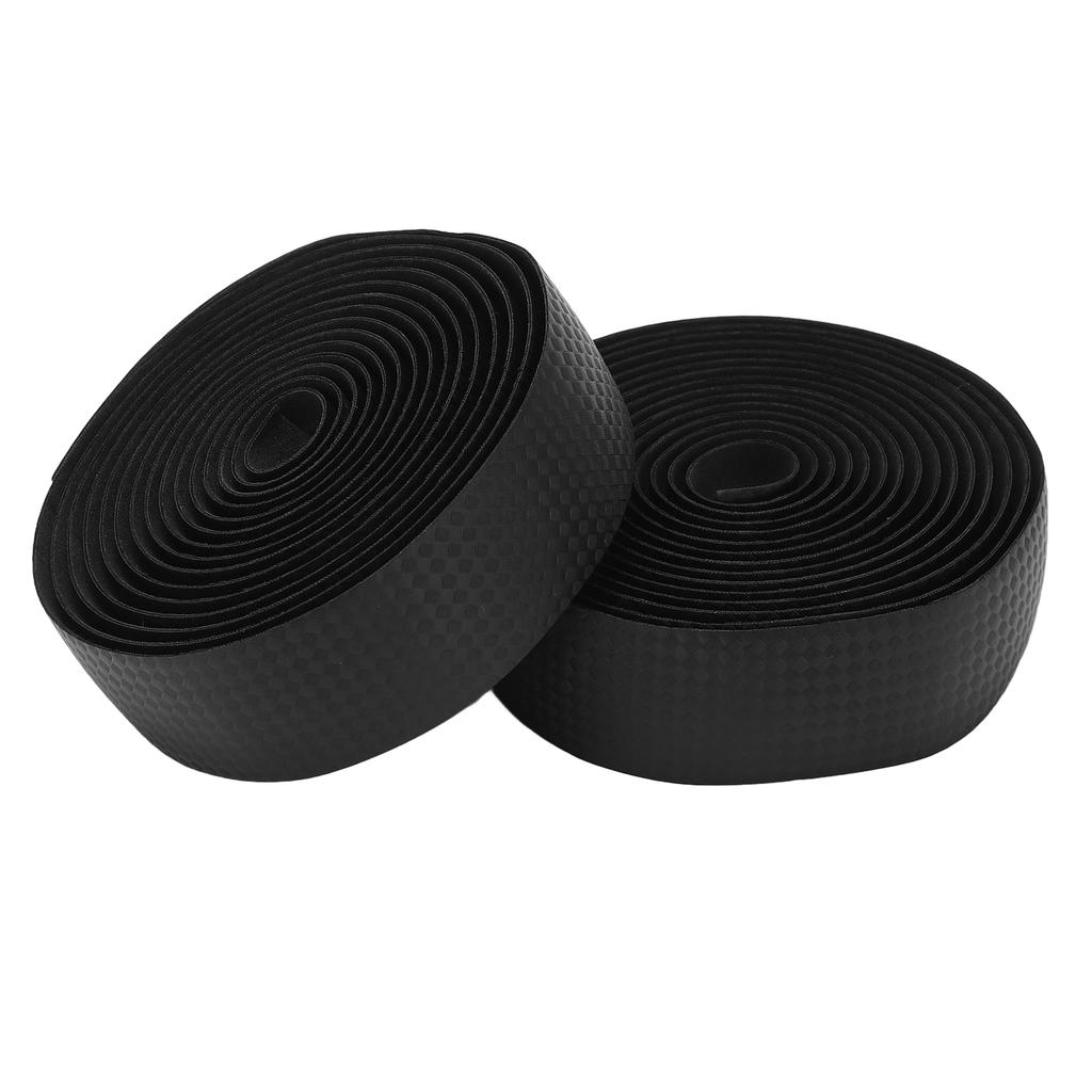 EVA Bicycle Handlebar Tape Bike Cycling Handle Wrap PU Leather Anti Skid Shock Absorption for Drop BarBlack