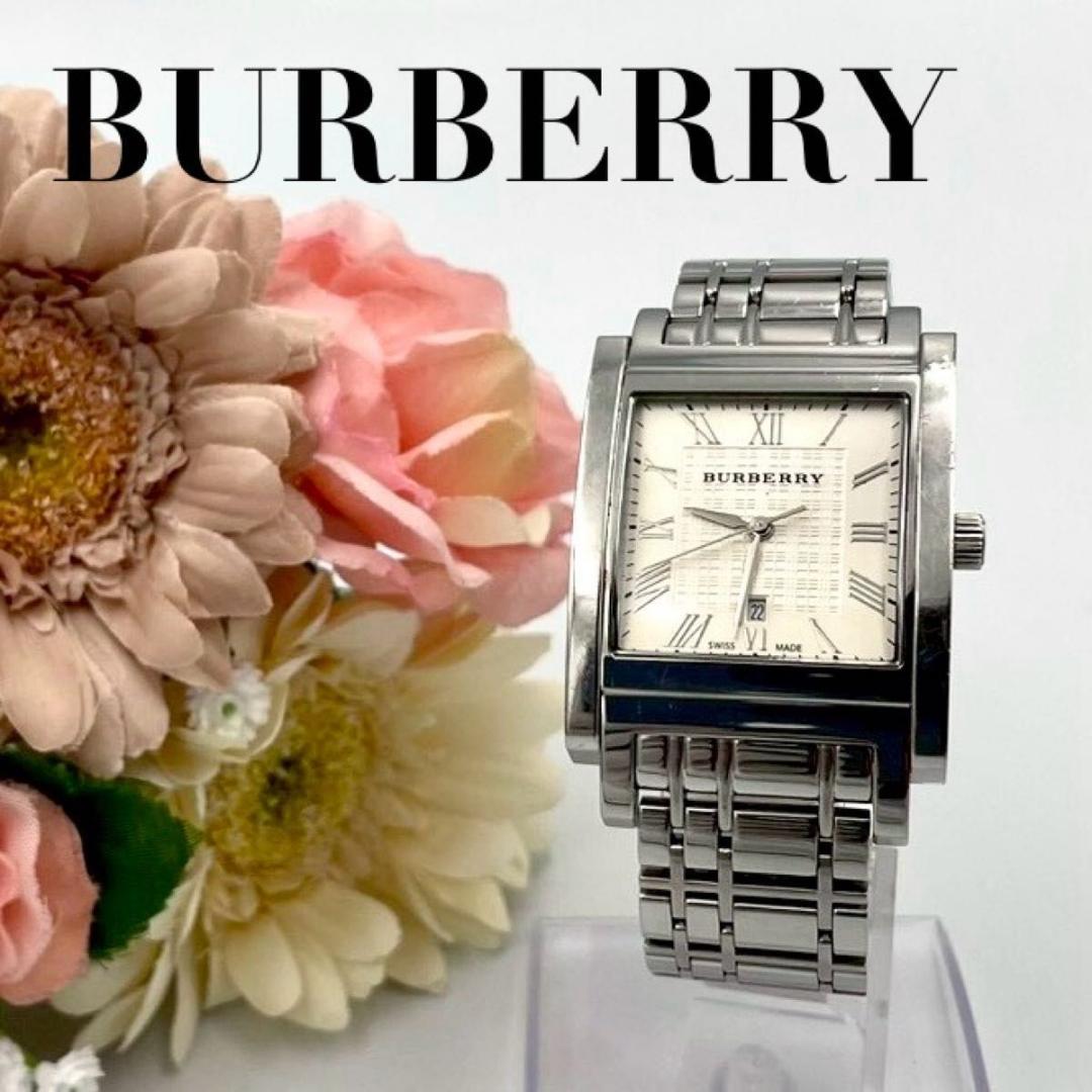 Used 945 New Battery BURBERRY BU1550 Date Nova Check Watch