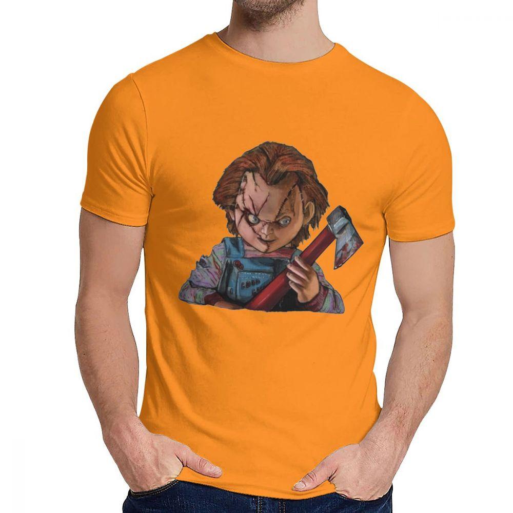 Quality Cotton Chucky Horror Child Movies T Shirt Man Soft Cotton Classic Round Neck