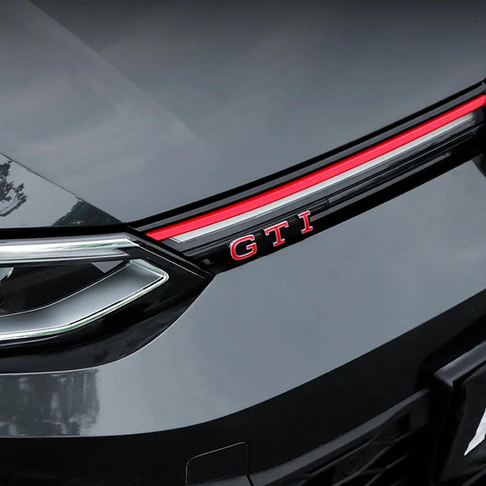 2026 Hot For VW VOLKSWAGEN 1pcs ABS GTI GTD Badge Decoration Car Front Hood Grille Replacement Type For Volkswagen VW Golf 8 Rli