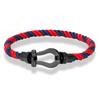 Stainless Steel Fred Horseshoe Buckle Nylon Rope Hand Rope Men and Women Couple Casual Trendy Color