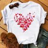 Butterfly Heart Printed T Shirt New Unisex Black T Shirt Harajuku Cute Graphic Tee Shirt Ladies Casual Female Tops Tee