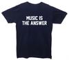 Musik ist die Antwort T-Shirt mit Aufdruck