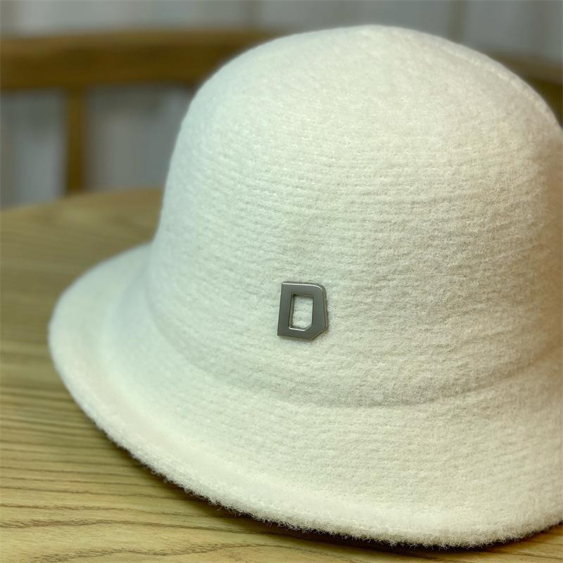 Elegant Top Hat Women's Foldable Basin Hat Bucket Hat Japanese Retro Bucket Hat Autumn and Winter Warm Hat