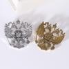 Majestic Two-Headed Eagle Brooch: Distinctive Men's Jacket Accessory
