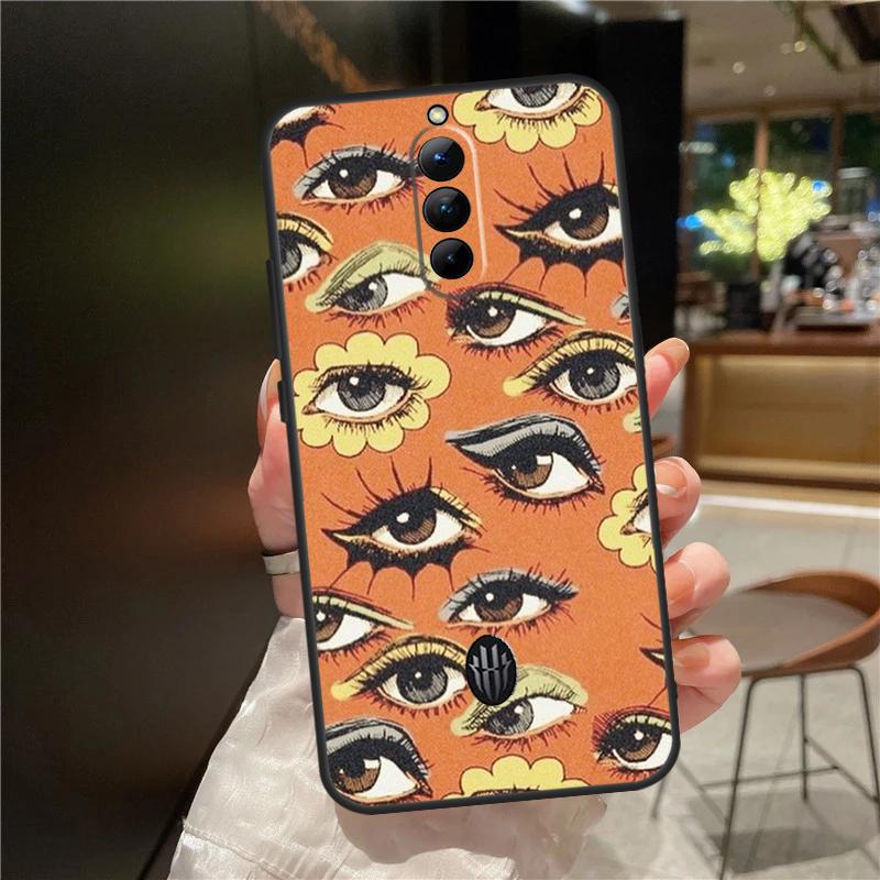 Eye Illustration Case For ZTE Nubia Red Magic 11 10 9 8 8S 9S 10S Pro Plus 6 7 6S 7S For RedMagic 10 Air Cover