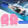 Kids Swim Fins 1 Pair Beginner Hand Paddles Swimming with Strap Ergonomic Shape Ultralight Training Children Diving Aid Tool