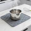 Silicone Dish Drying Mat Large Size Non Slip Surface Fast Water Drainage Kitchen Sink Counter Protector Home Use
