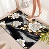 Elegant 3D Printed Memory Foam Bathroom Mat with Non-slip Design