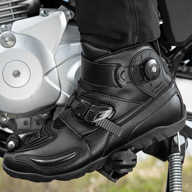 36-48 Unisex motociklu zābaki, liela, maza āda, Citron pretslīdes motociklu zābaki