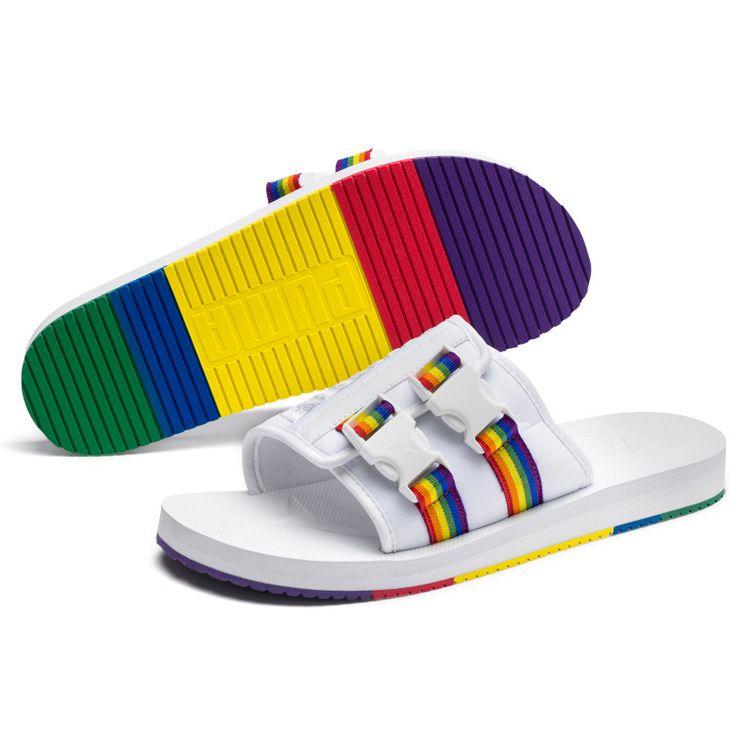 Puma Wilo Lux Sandal Nylon Rainbow Unisex Sneaker Weiß High-Risk-Rot 372554-01