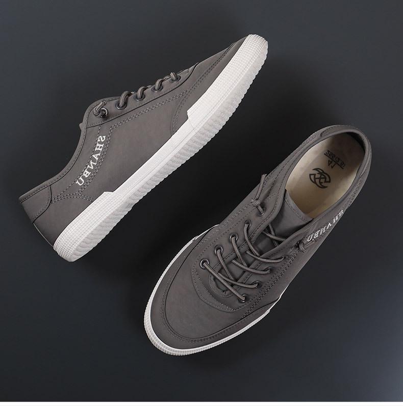 2025 Summer Men's Breathable Canvas Shoes - Korean Style Versatile Casual White Sneakers