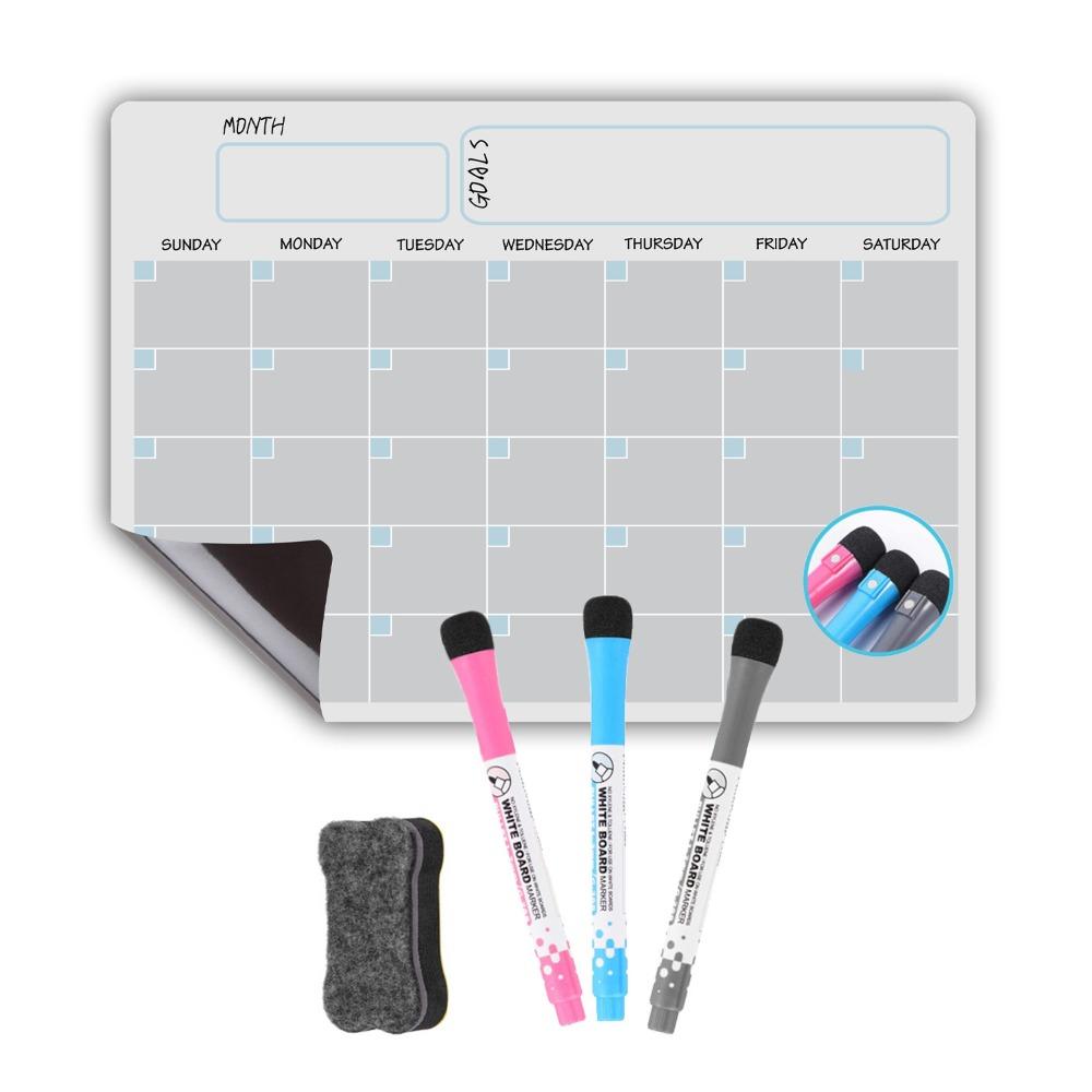 Message Note Monthly Calendar Memo Erasable Soft Magnetic Fridge Calendar  Refrigerator