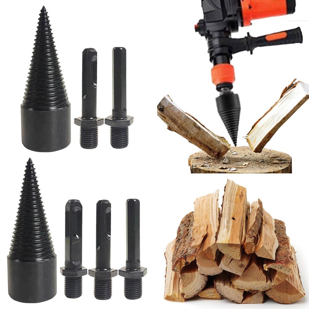 32mm Wood Drill Bit Splitter Square/Round/Hexagonal Shank Drill Bit Split Drilling Tool Electric Drill Wood Splitter for Wood