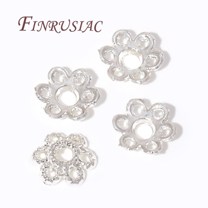 18K Gold Plated 5.5MM Beads Caps For Bracelets,Flower Caps For Jewelry Making,DIY Beading Accessories