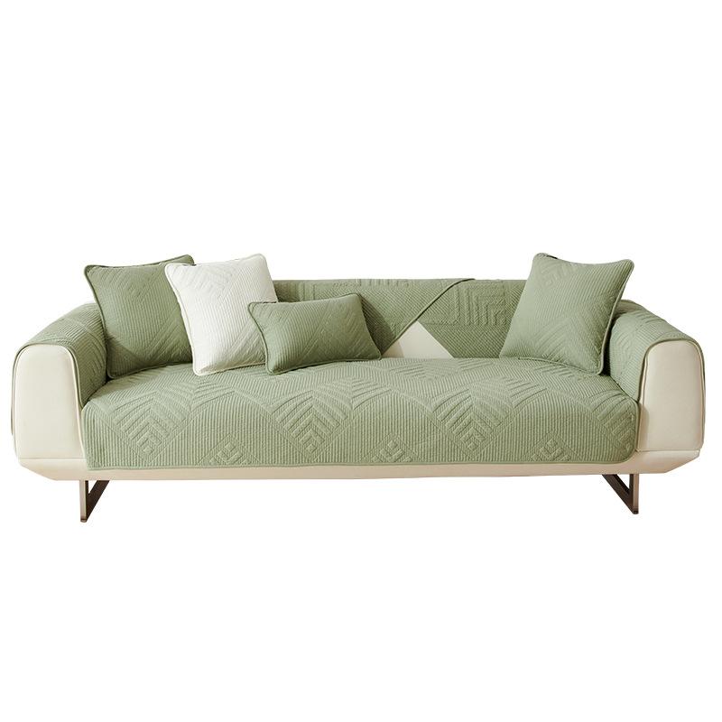 Cotton Sofa Cushion Four Seasons Universal Pure Cotton Nordic Non-Slip Fabric Cushion Simple Modern Summer Leather Cover Cover