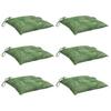 Chair Cushions 6 Pcs Leaf Pattern 40 X 40 X 7 Cm Fabric