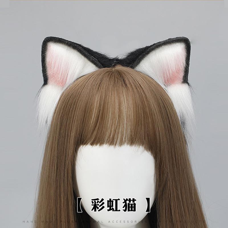 One piece of hair delivery Japanese Lolita animal ear headdress edge clip cat ear headband hairpin dual-purpose accessories handmade