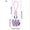Stylish Alphabets Keychain Charm Sturdy PU Leather Keyrings Pendant Accessory for Bags and Keys Gift Choice