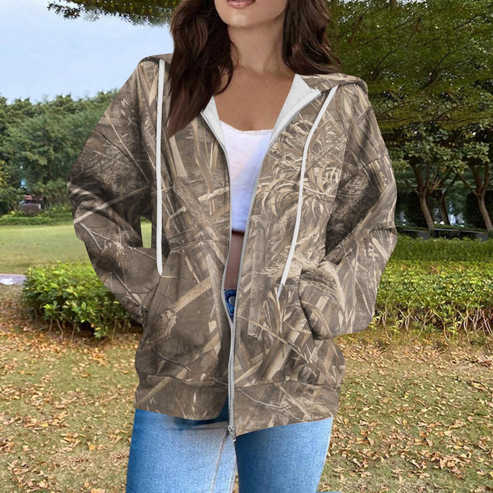 

Женская модная повседневная толстовка с принтом на Хэллоуин, длинный рукав с карманом, кардиган, куртка, пальто с капюшоном на молнии XXL