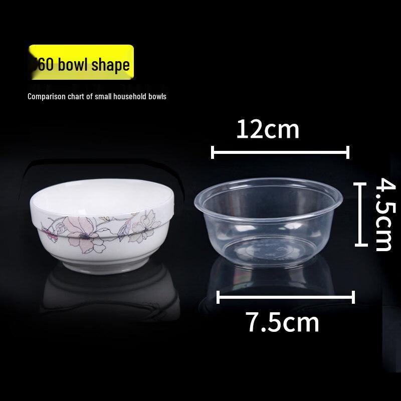 ZISIZ Disposable Plastic Bowl Set