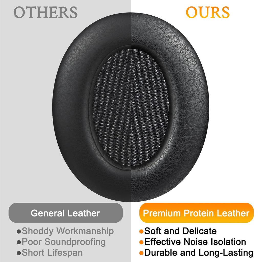SOULWIT Ear Pads Ear Cushions for Sony WH-XB910N Wireless Noise Cancelling Headphones - Headphone Pads XB910 Extra Bass Replacement Pads Protein Leath