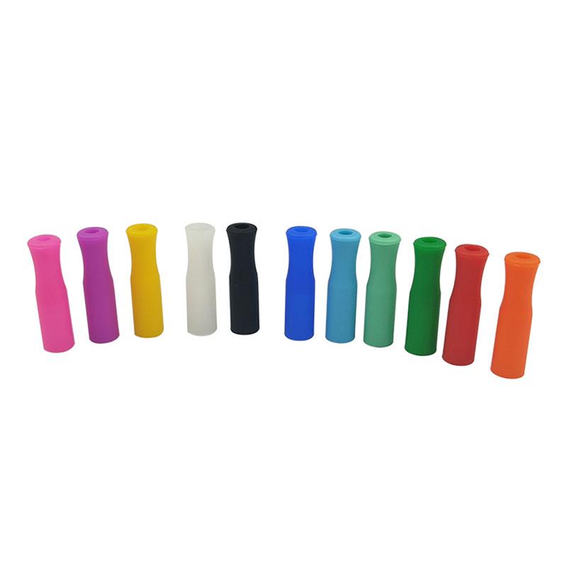 10Pcs Caps Anti-Scald Teeth Protector Bar,Reusable Stainless Steel Straw Food Grade Accessories Silicone Tips 6Mm Silicone Nozzle