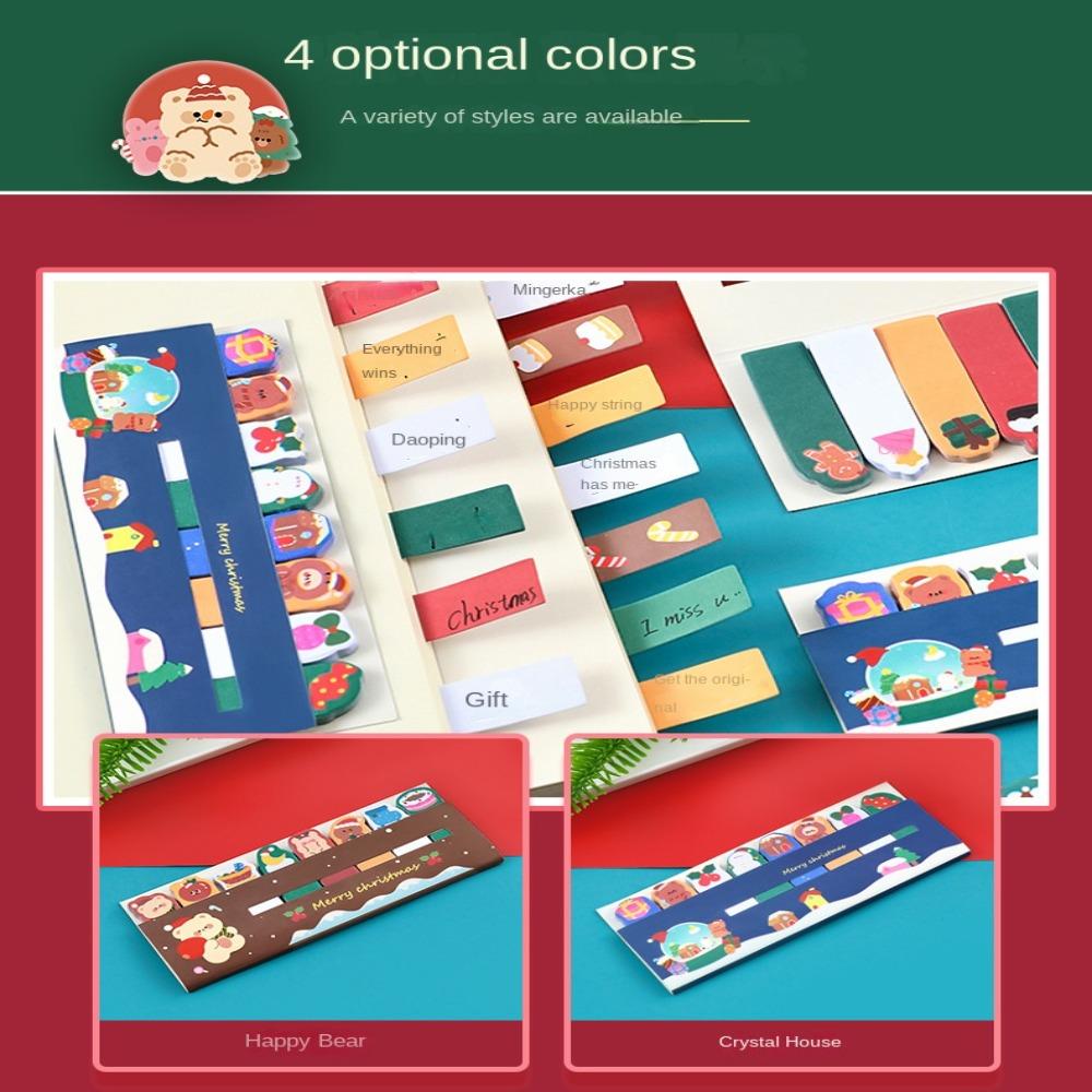 120 Sheets Christmas Sticky Notes Cartoon Label Note Study Supplies Christmas Memo Pad  Students