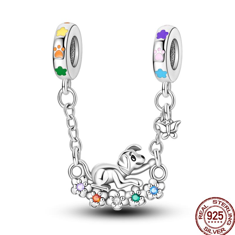 Kupferfeder Niedliches Haustier Tier Blume Perlen Anhänger Spacer Perlen Geeignet Passform Pan Original Armband Schmuck Geschenk
