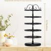 Home Multifunctional Rotating Jewelry Storage Display Rack, Made of Iron, Can Store Earrings, Earrings, Studs, and Earrings