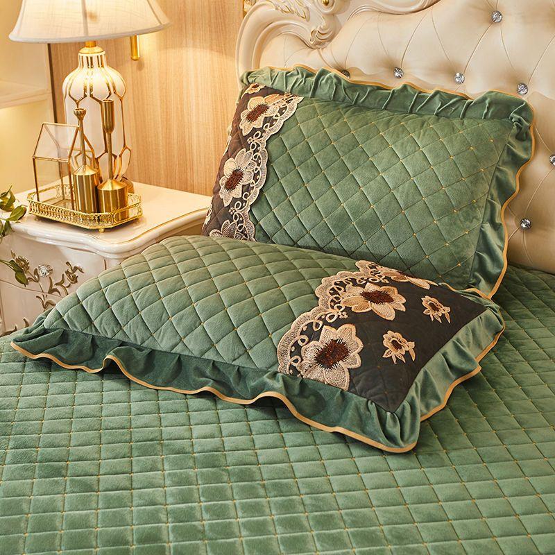 Thickened Cotton Crystal Fleece Pillowcase A Pair of Coral Fleece Flannel Pillowcase 48*74cm