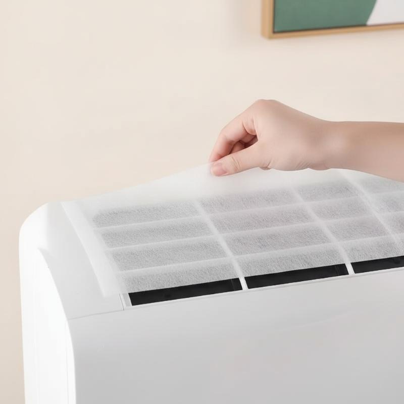 12/30Pcs Universal Air Purification Filter Pad Anti-Dust Air Conditioning Inlet Cotton Dust Filter Hang-Up Air Inlet Filter