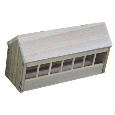 Pigeon Feeder Trough, Bird Dispenser, Supplies, Feeding Dish Bowl Wood for