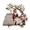 Scultura Decorativa Minimalista per Scaffale, Statuetta in Legno di Ragazza che Legge, Statua Stabile in Stile Pastorale, Statuetta da Scrivania per Decorazione di Librerie, Guarigione Artistica