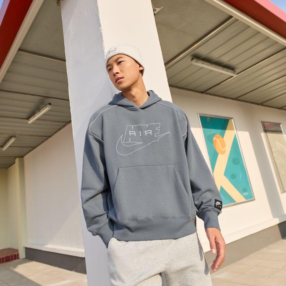 Nike Air Sweatshirts Men s Gray Hooded Moderate S