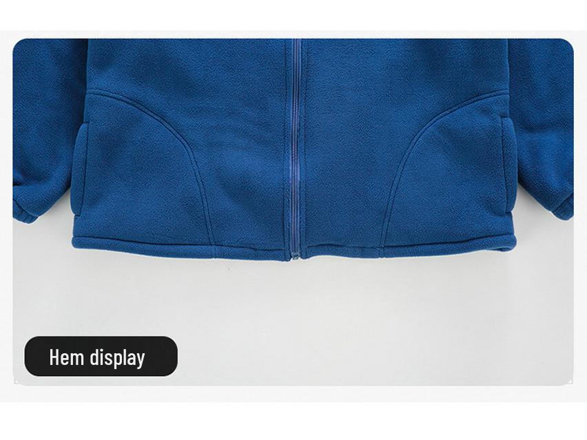 Fat Boy's Warm Fleece-Lined Jacket for Kids & Teens - Loose Fit, Plus Sizes, Medium to Large, Stylish Autumn/Winter Cardigan