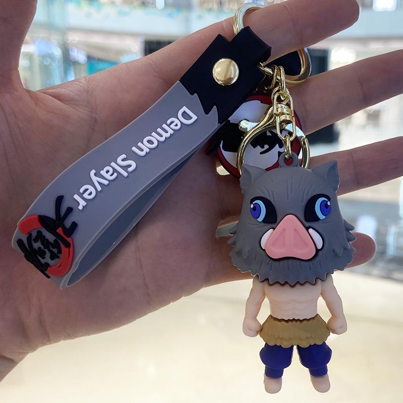 Anime Demon Slayer Weiche Gummi-Schlüsselanhänger - Heiß verkaufender Taschenanhänger & Autozubehör