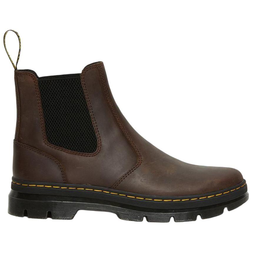 Dr. Martens Leather Trendy Versatile Short Chelsea Boots Unisex boots Dark-Brown 25978207