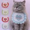 Cute Dog Bib and Baby Bib with Floral Pattern and Fringed Edges. Pet Accessory for Cats - A Bib with A Removable Pocket.